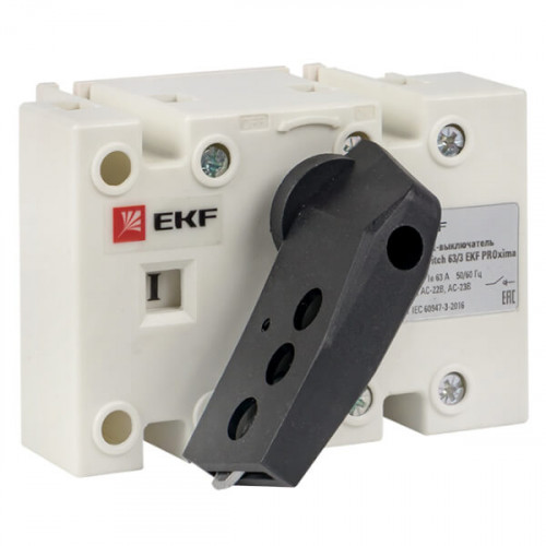 Рубильник-выключатель 63A 3P для прямой установки PowerSwitch EKF PROxima
